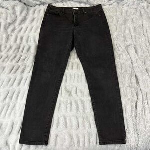 Jessica Simpson Jeans Women 12 Skinny Black Stretch Denim Mid Rise Faded Wash